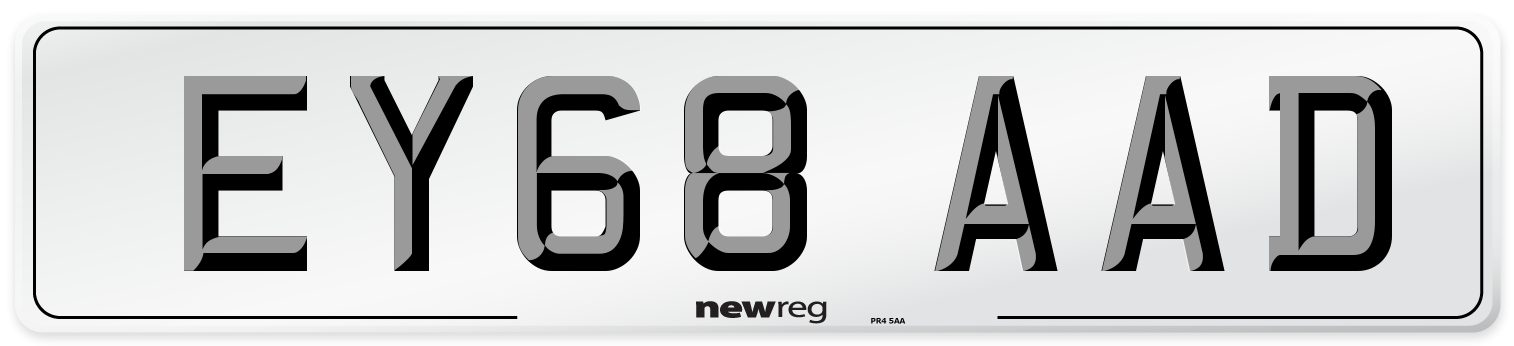EY68 AAD Number Plate from New Reg